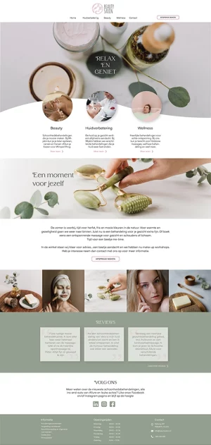 Schoonheidssalon - Voorbeeld WordPress website